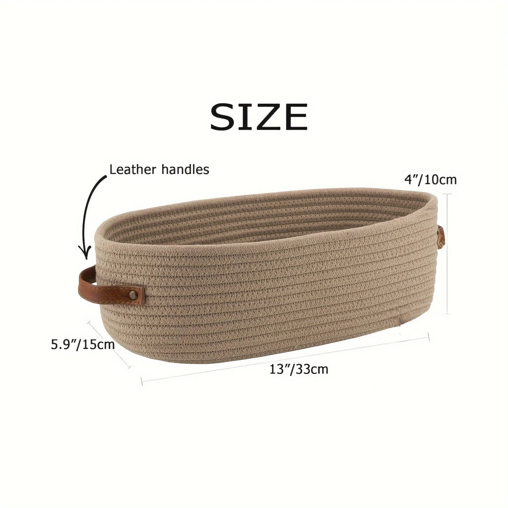2pcs Oval Handle Bathroom Storage Basket Storage Basket Clothes Storage Box, Layered Finishing Box for Clothes and Pants Oasis Select