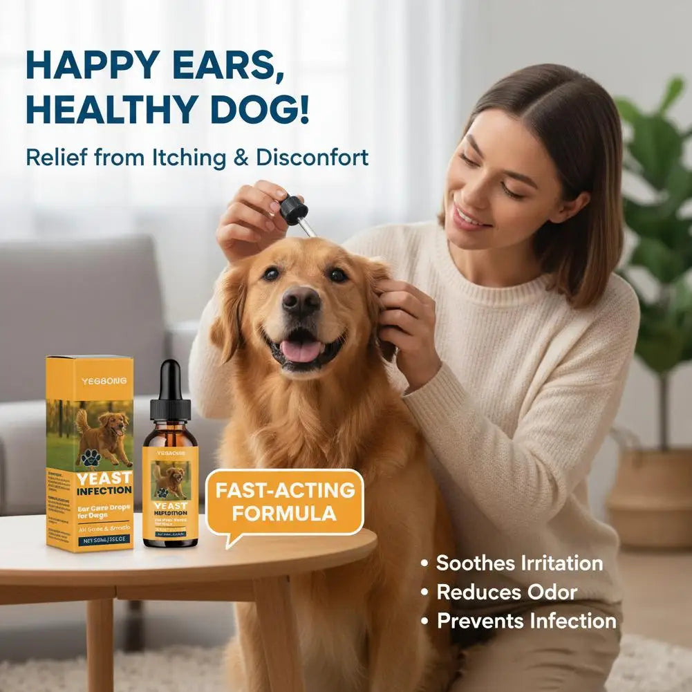 Dog Ear Care Drops 60ml – Yeast, Itch & Odor Relief