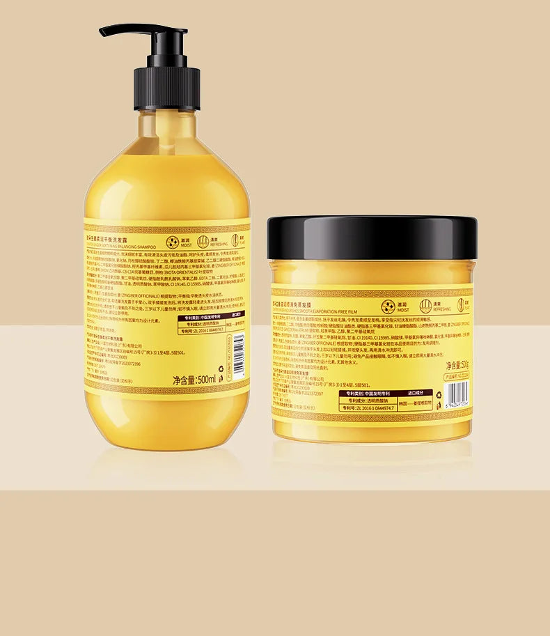 Ginger King Soft and Balanced Shampoo 500ml Smooth Hair Mask Hydrating Moisturizing Wash Kit Oasis Select