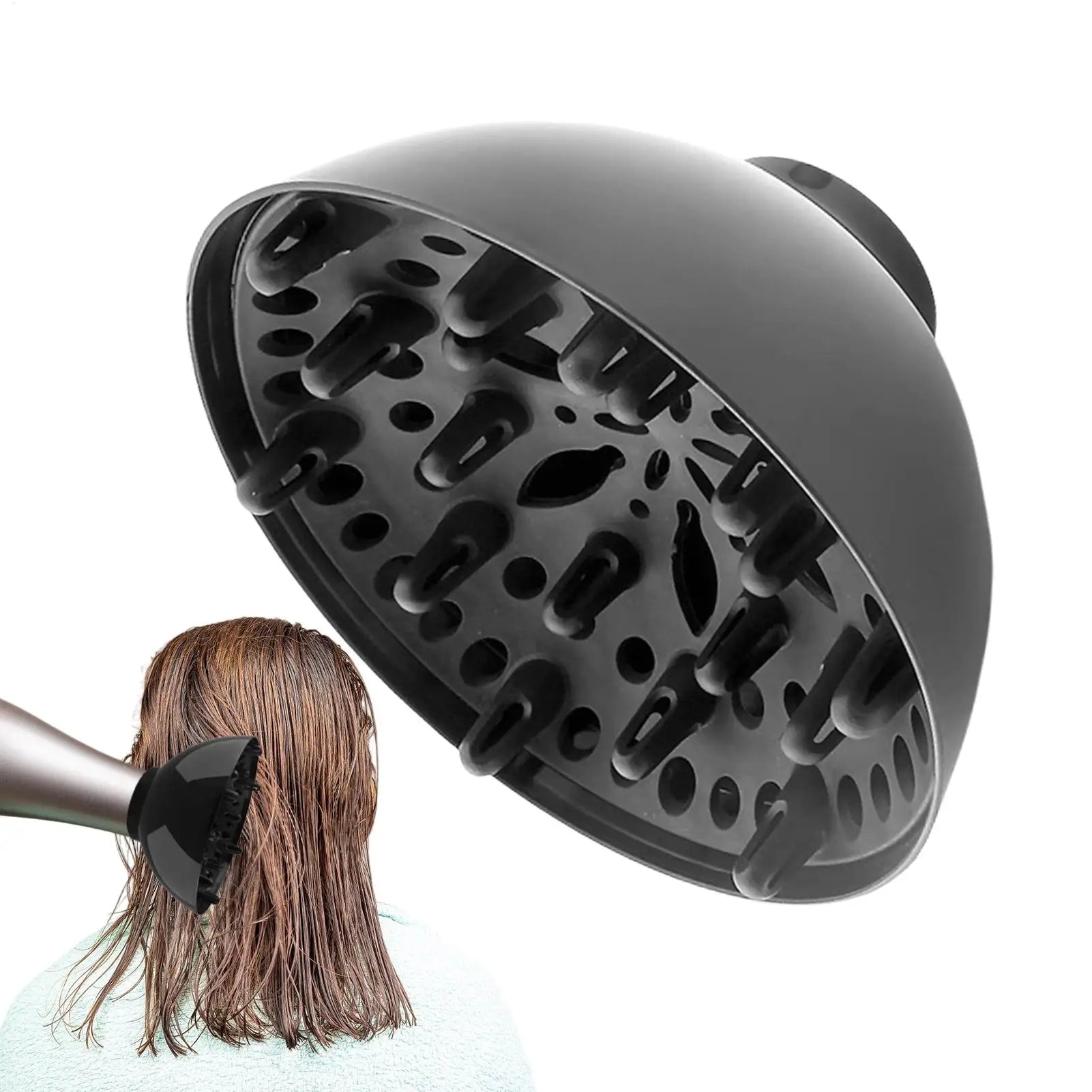 Diffuser Attachment for Hair Dryer Diffuser Head for Blow Dryer Adjustable from 1.4-inch to 2.6-inch Professional Styling Tool Oasis Select