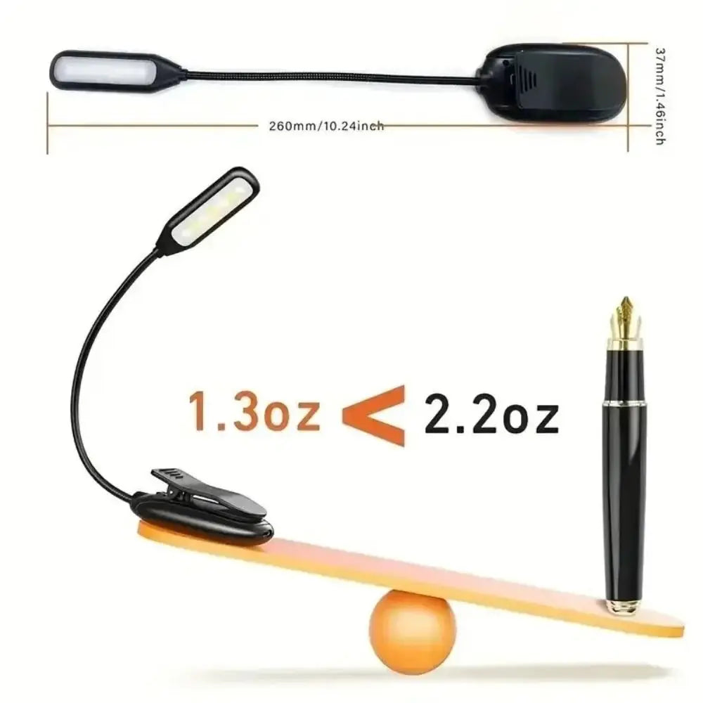 2025 New LED Reading Lamp No Harm To Eyes With Clip Piano Score Lamp Portable Three-Speed Dimming Bedside Lamp Night lighting Oasis Select