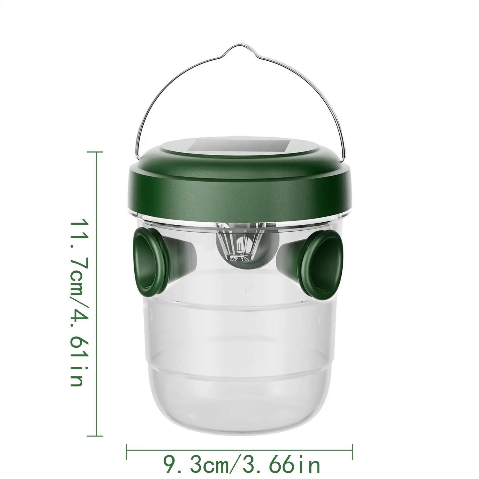 1PC Solar Wasp Traps Clear Waterproof Hanging Hornets Trap for Indoor Outdoor Reusable Garden Fruit Bee Flying Catcher Oasis Select