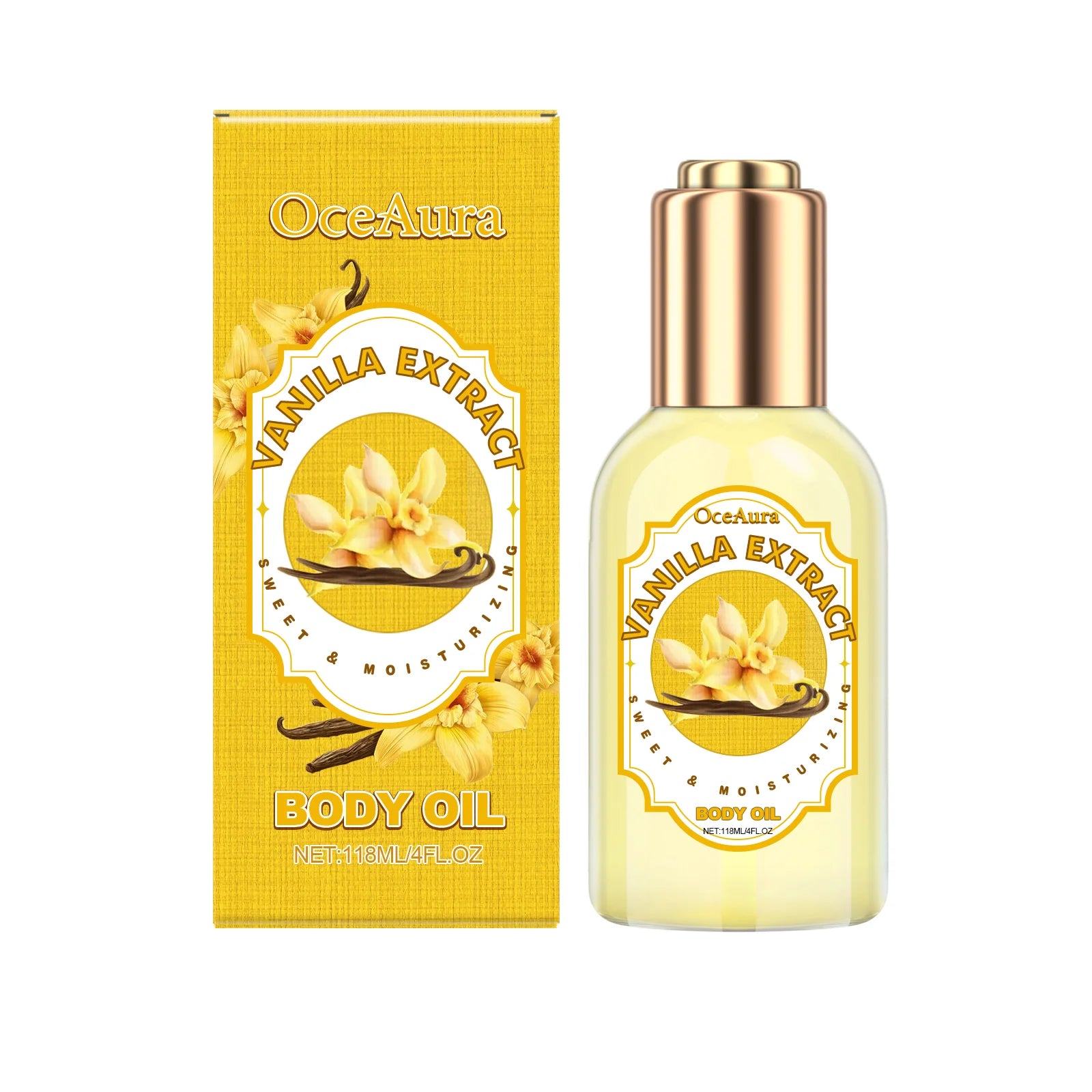 OceAura Strawberry Body Massage Oil – Moisturizing & Relaxing Body Massage Oil Oasis Select Vanilla