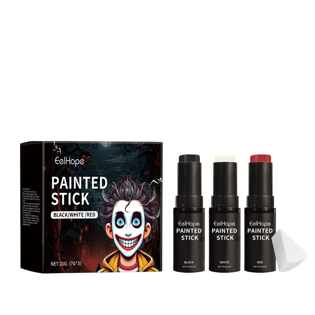 Halloween Body Paint Stick Set – Full Coverage Face & Body Makeup Halloween Face Paint Oasis Select 1set boxed