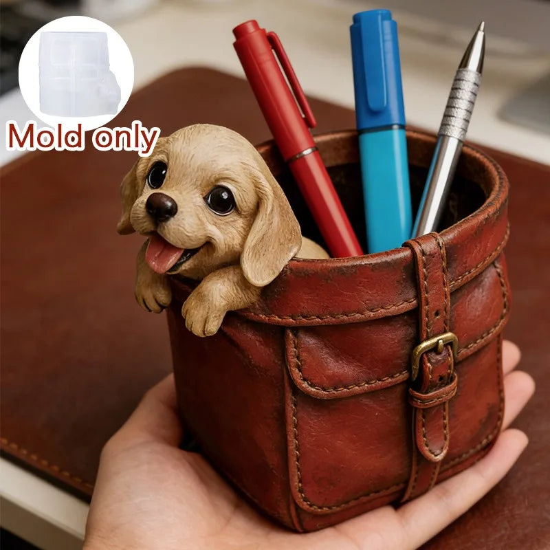 Dog Bag Flower Pot Silicone Molds DIY Succulent Plant Flowerpot Vases Mold Concrete Gypsum Candle Cup Resin Pen Holders Mould Oasis Select