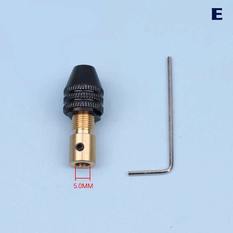 2mm-5mm Universal Small Electronic Drill Bit Collet Mini Chuck Tool Set Fixture Clamp Multifunction Micro Electric Drill Chuck Oasis Select E
