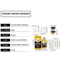 Kintsugi Repair Kit Broken Ceramics Glass Repair Glue Kit Adhesive Food Safe for Bathtub Vanity Plate Art Craft Figurines Oasis Select White