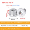 Metal Microphone Stand Conversion Screws 3/8 Female to 5/8 Male Screw Thread Adapter Tripod Screw for Microphone Stable Clip Oasis Select Silver