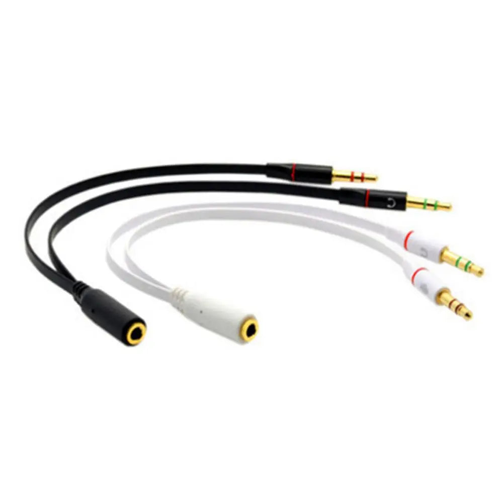 Connected Cord Micphone Earphone Y Splitter Audio Cable 3.5 mm Adapter Oasis Select