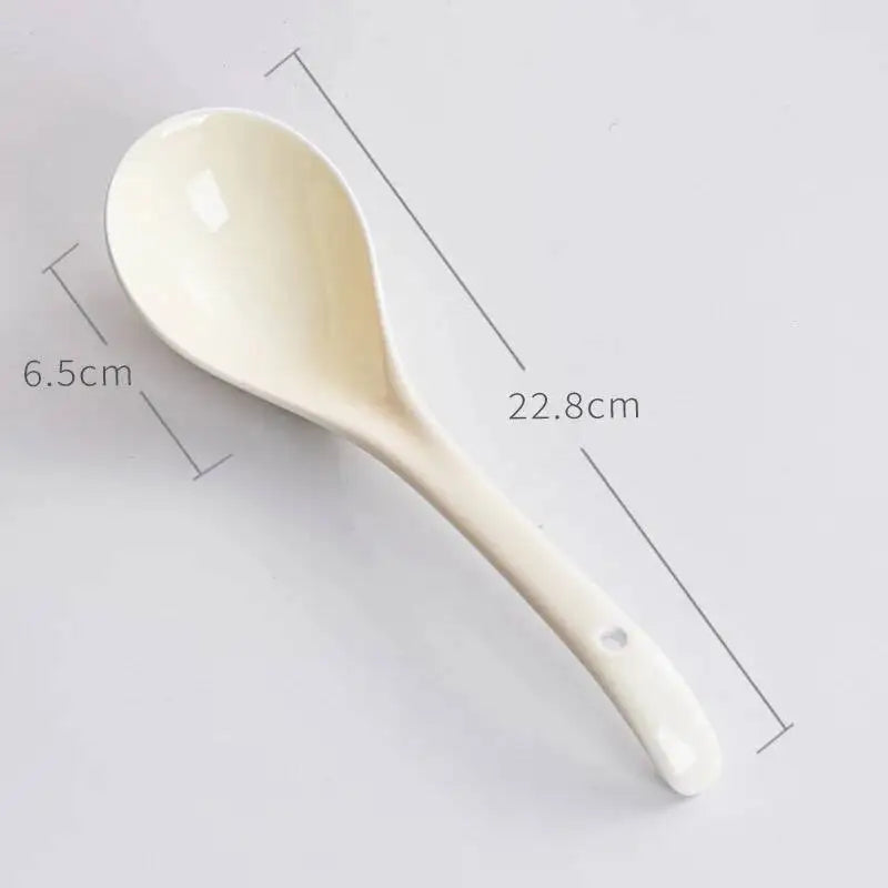 Internet Celebrity Porridge Spoon Large Size Clay Pot Soup Spoon Porridge Spoon Hot Pot Long Handle Spoon Kitchen Tablewear Oasis Select Large Soup Spoon 2