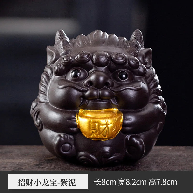 Lucky Purple Clay Cute Pixiu Tea Pet Ornament Premium Nurturable