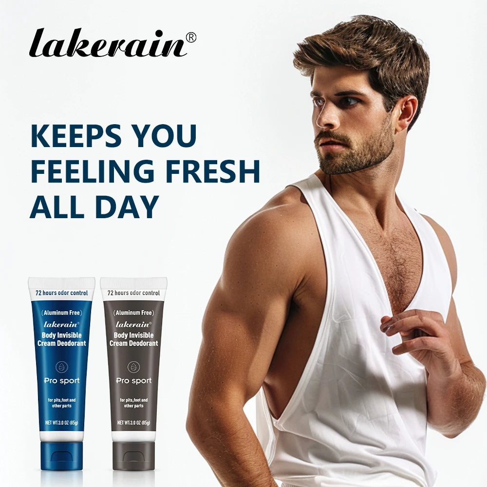 Body Invisible Deodorant 72h Long-lasting Odor Protection Natural Ingredients Aluminium Free Invisible Deodorizing Cream For Men Oasis Select