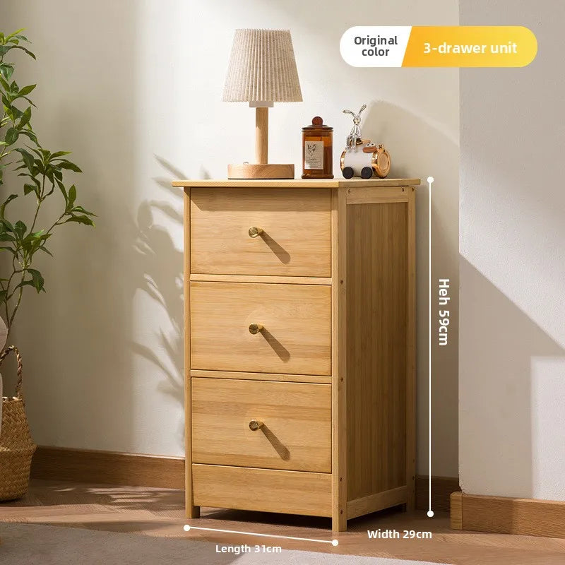 Bookcase storage cabinet chest cabinet lattice cabinet children's log storage bedside table multi-layer dining side cabinet Oasis Select Primary 3