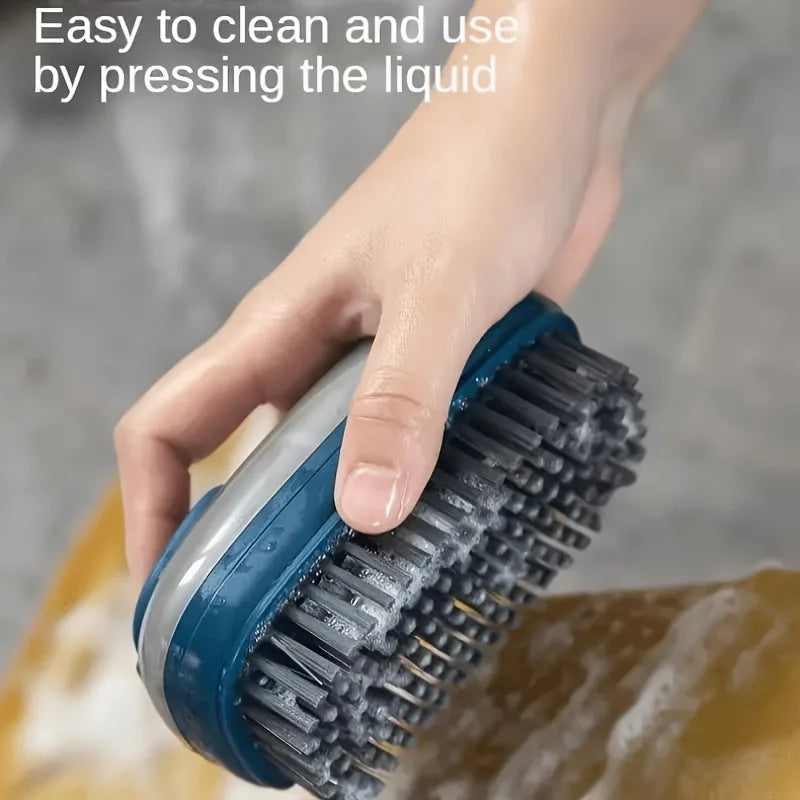 1PC Shoe Brush with Liquid Container, Multifunctional Shoe Brush, Pressure Cleaning Brush, Soft Bristle Brush Shoe Equipment Oasis Select