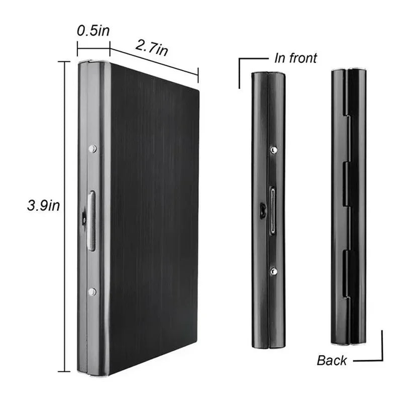 1PC 6-slot business card holder, RFID credit card holder, stainless steel ID card holder, ultra-thin metal wallet Oasis Select