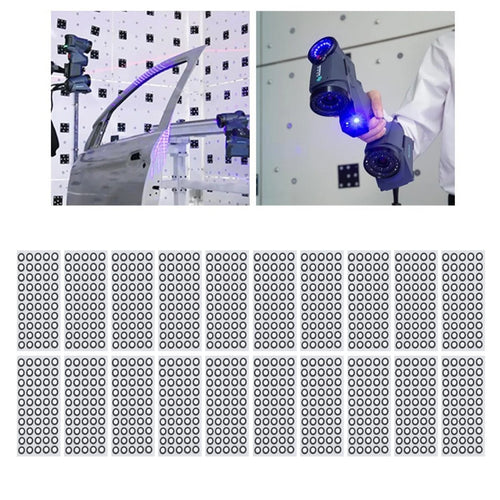 1000 Pcs/20 Sheets 3D Scanning Marker ID 6mm OD 10mm High Reflection Strong Adhesion 3D Tracking Dot Reference Point Marker Oasis Select