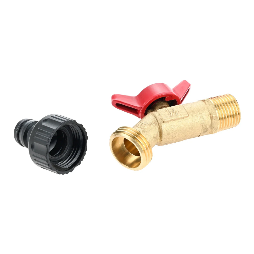 1Set IBC Tote Adapter for 275-330 Gallon Water Tank Fittings 2.44" Fine & 2.36" Coarse Thread 1/2" MNPT ×3/4" GHT Valve Faucet Oasis Select