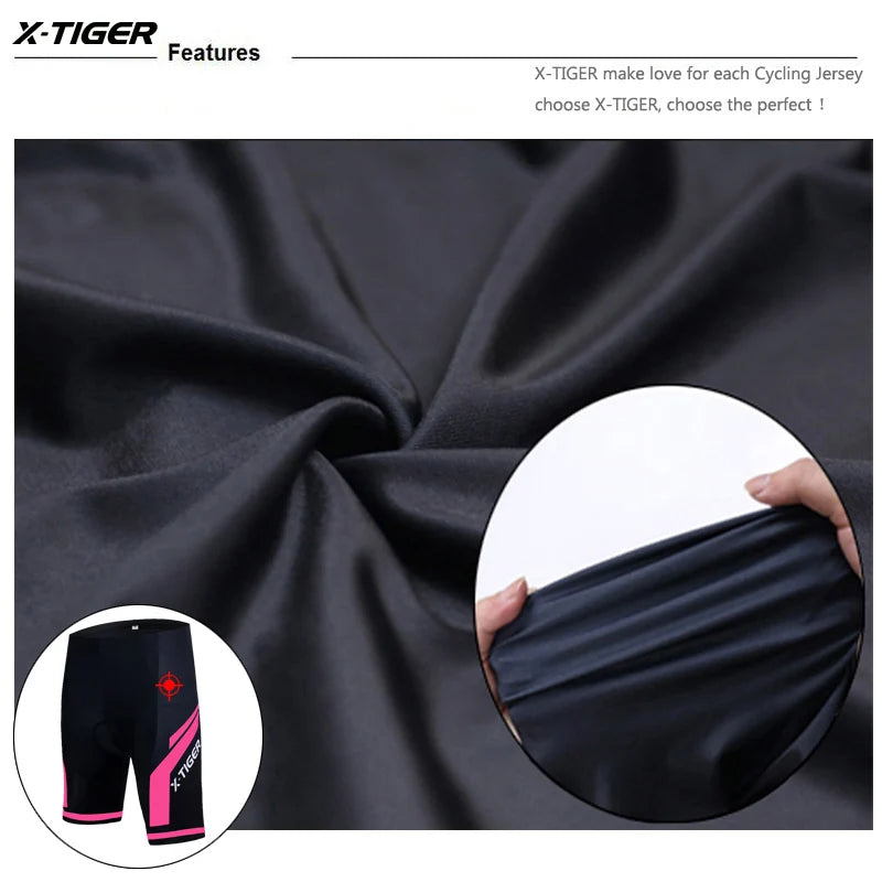 X-Tiger Women's Cycling Shorts Shockproof MTB Mountain Bicycle Shorts Breathable Lycra Sport Cycling Clothes Oasis Select