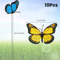 10 Artificial Butterfly Garden Stakes – Colorful Yard Decor