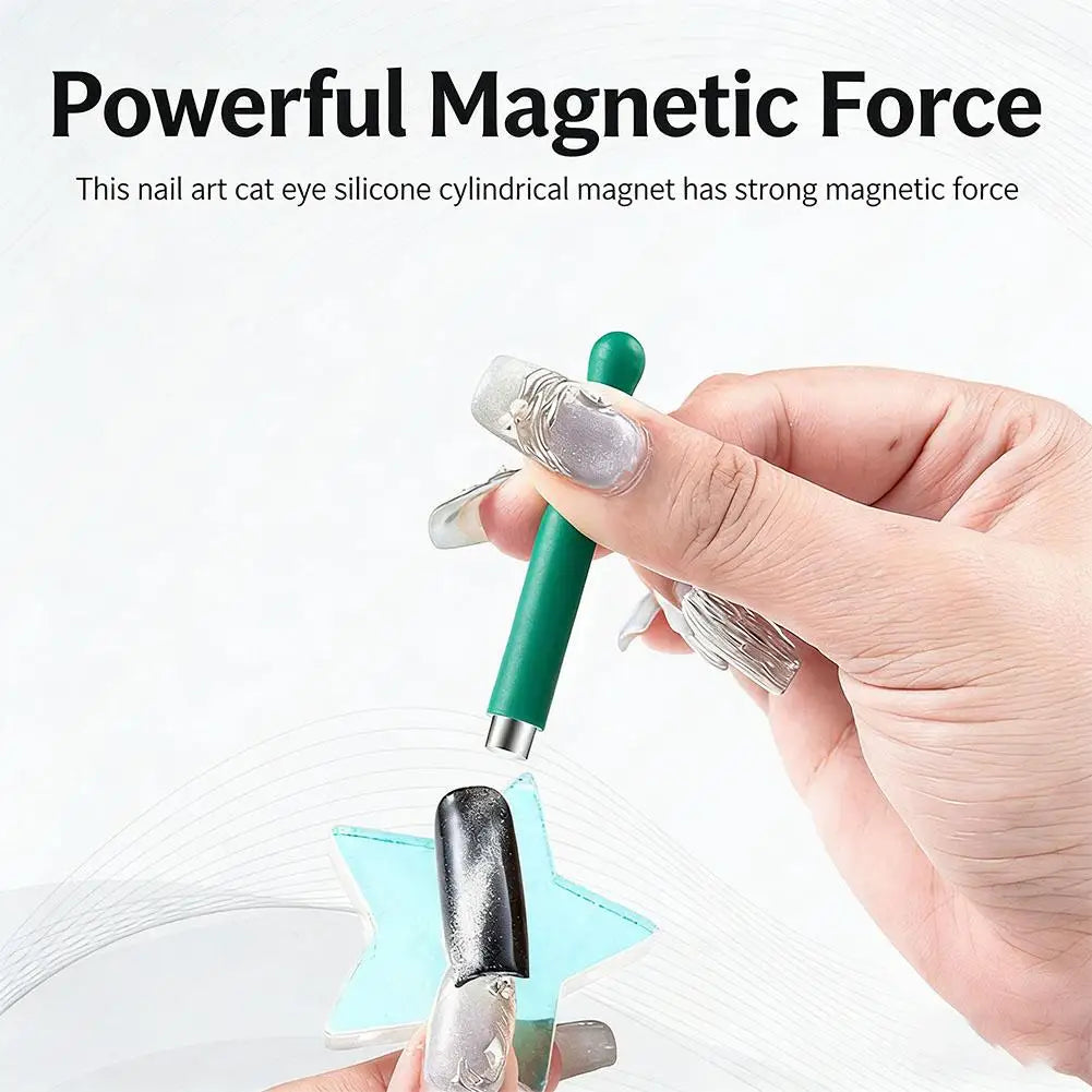 Cat Eye Nail Magnet Wand – Dual-Head Cylindrical Gel Tool Nail Art Magnet Oasis Select