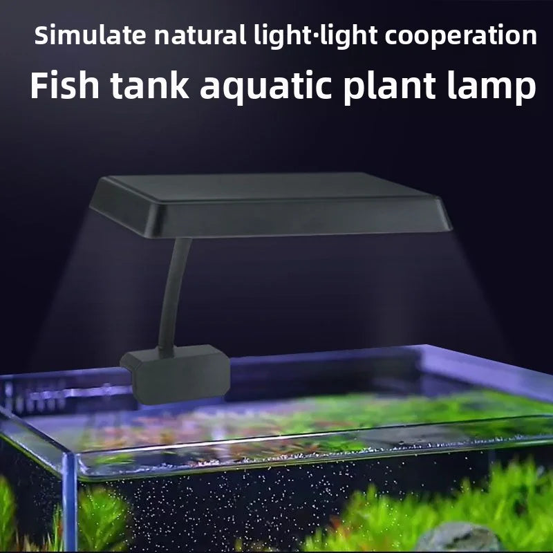 Fish Tank Aquatic Plant Lamp High Brightness Full Spectrum Aquatic Plant Lighting Black Clip Light Universal Adjustment Oasis Select