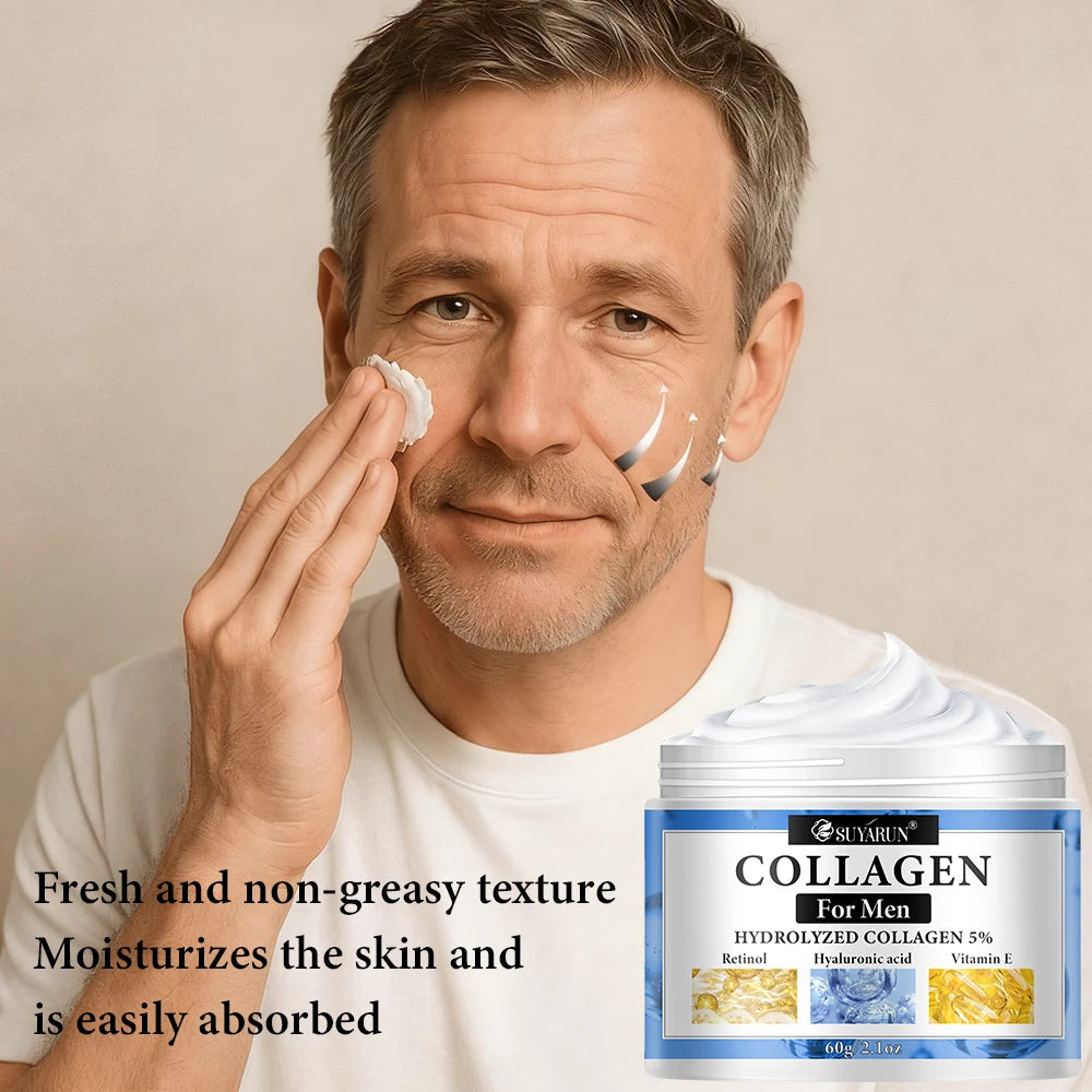 SUYARUN Retinol & Collagen Face Cream for Men - Anti-Aging Hydrating Moisturizer, Firming & Revitalizing Skincare. Oasis Select