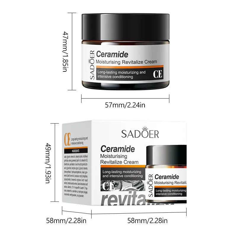 SADOER Ceramide Face Cream 50g – Deep Moisture & Smooth Skin Face Moisturizer Cream Oasis Select