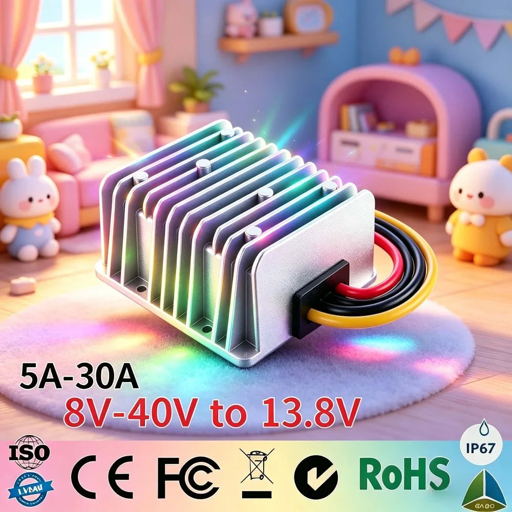 Regulator 8-40V to 13.8V converter waterproof power 5A-30A Boost Buck Voltage DC DC Stabilizer Car inverter Voltage converter Oasis Select