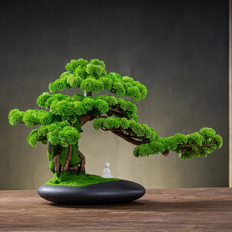 Large beauty Luo Han pine new Chinese entrance club interior decoration landscape fake tree simulation tree pine Oasis Select