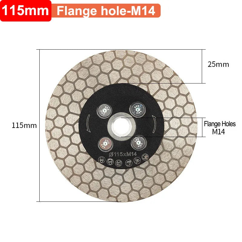 115/125mm Diamond Tile Saw Blade Cutting Grinding Disc Wheel For Porcelain Ceramic Tile Saw Blade Manufacturing Power Tools Oasis Select Flange hole-M14-115m