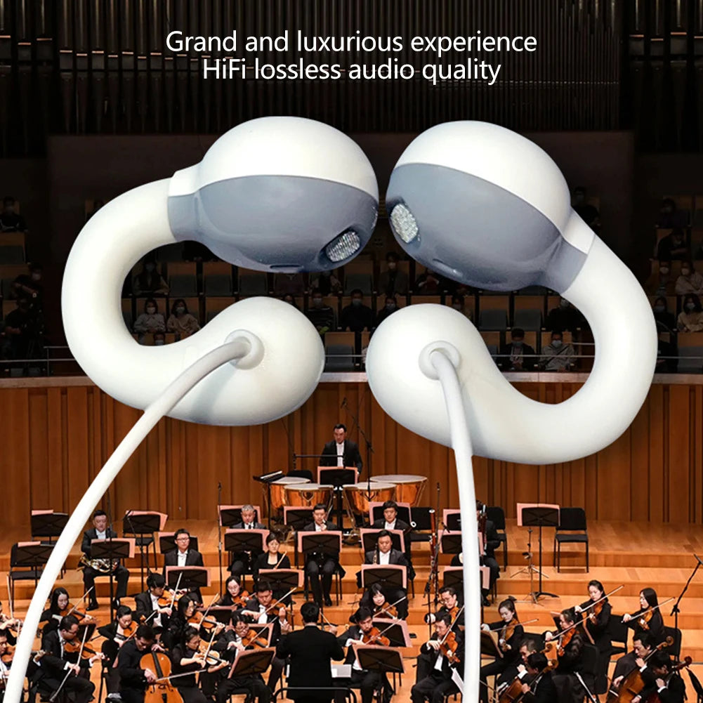 Universal Wired Clip-on Headphones Type C Stereo Sports Music Earbuds Handfree Sport Gamer Headset Earphones with HD Mic Oasis Select