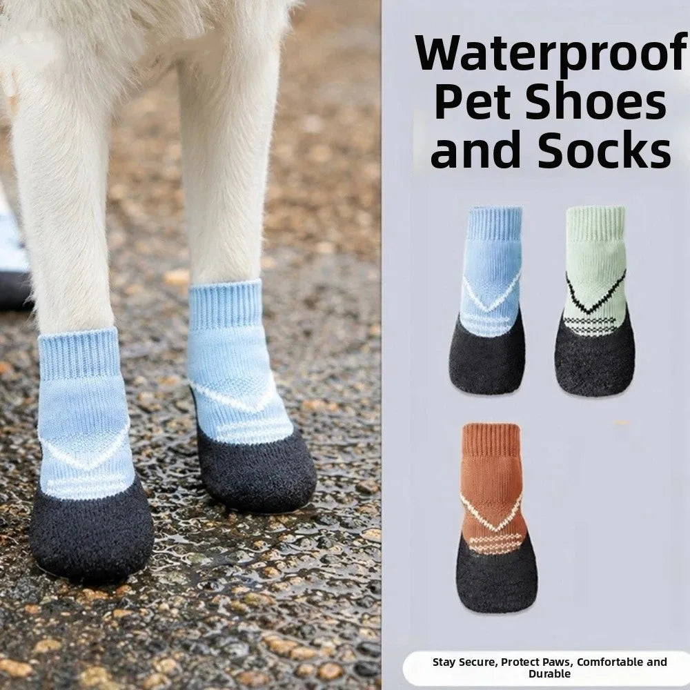 4PCS Waterproof Non-Slip Dog Shoes | Adjustable Paw Protectors Dog Paw Protectors Oasis Select