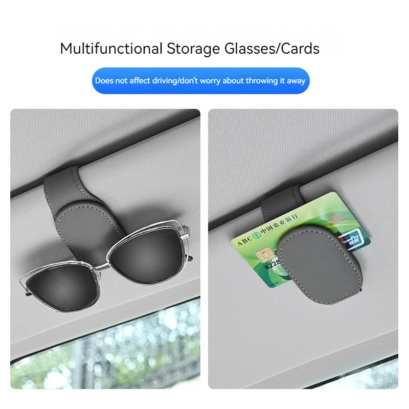 Automotive Car Sun Visor Glasses Case Magnetic Sunglasses Clip Card Ticket Holder Stand Fastener Pen Eyeglasses Accessories Oasis Select