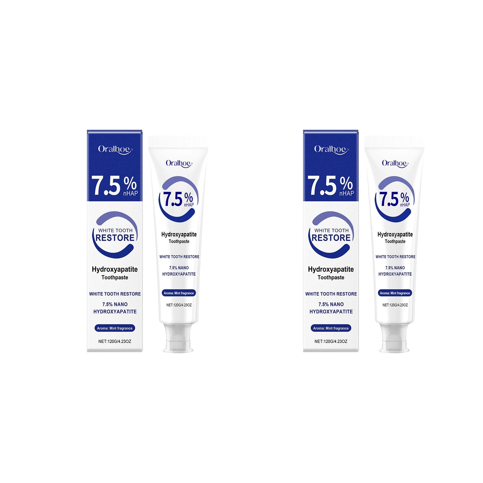 7.5% Hydroxyapatite Toothpaste for Sensitive Teeth - Enamel Protection & Strengthening, Fluoride-Free, Gentle & Effective Formul Oasis Select 240g boxed