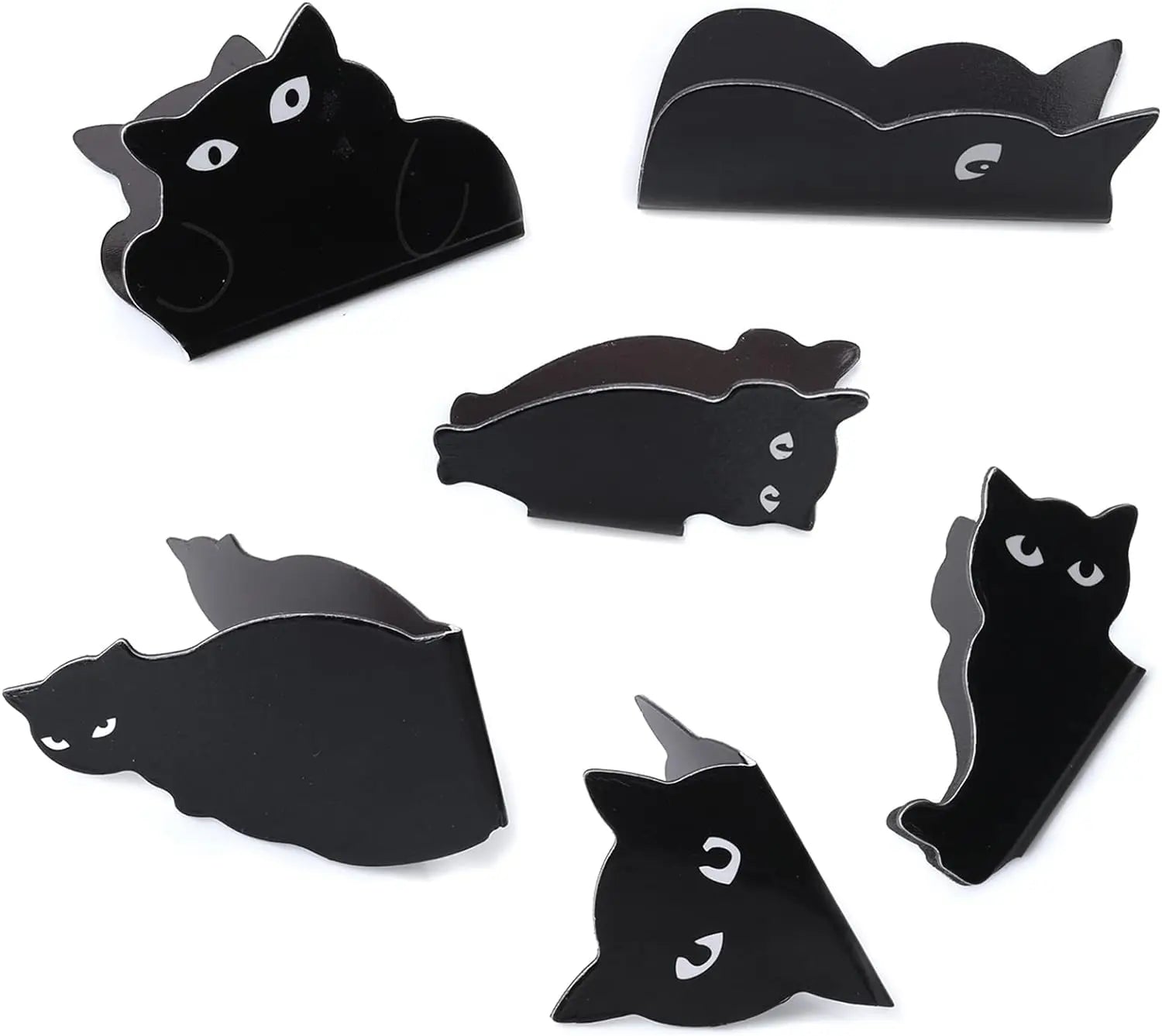 6/12cs Magnetic Bookmarks For Book Lovers, Black Cat Cute Bookmarks For Cat Lover Gifts,and Students Teachers School Home Oasis Select