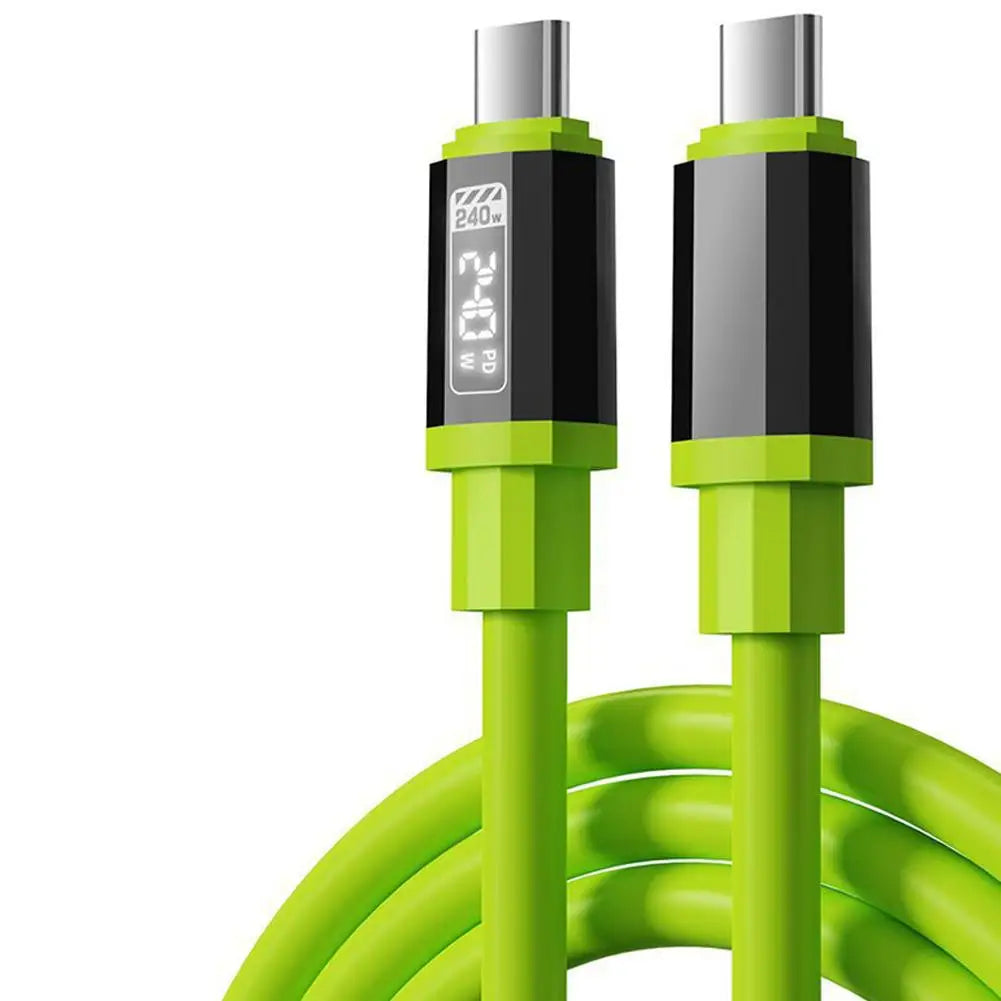 Universal Type-C to Type-C,USB A to Type-CHigh Power Charger Cord 240W with Power Screen for Xiaomi Huawei OPPO VIVO IPhone 15 1 Oasis Select D 240W