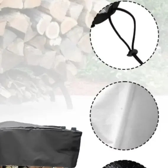 Curved Firewood Rack Cover Is Made From Heavy-duty 210D Oxford Fabric, Guarantee Your Firewood Remains Dry Oasis Select