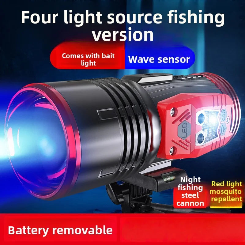 SHINEKNOT 4-Color Night Fishing Flashlight | 1200LM Waterproof