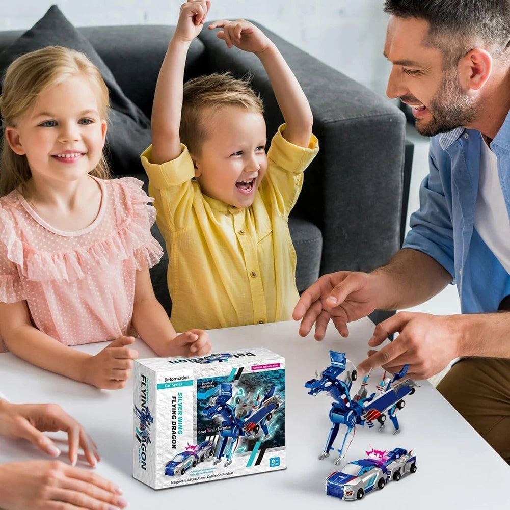 Unicorn Transformer 2-in-1 Magnetic Transforming Car Toy for Kids