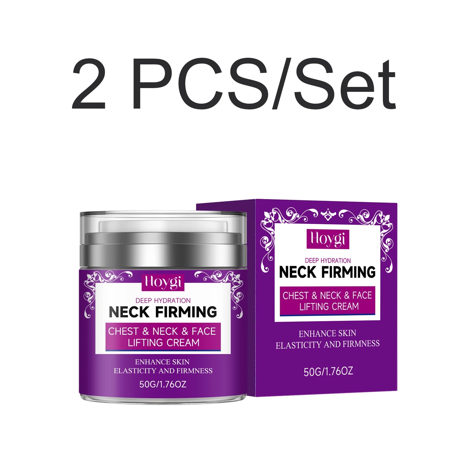 Neck Firming Cream Chest & Face Lifting Supports Firm Skin Smooths Fine Lines Moisturizing Elasticity Support Smooth Cream 50g Oasis Select 2 PCS