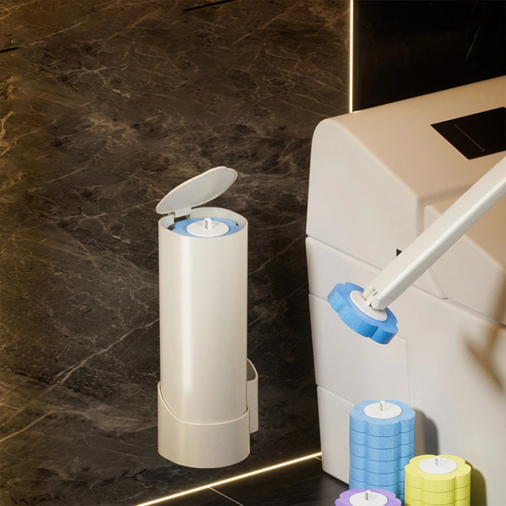 Disposable Toilet Brush Kit with 6 Refills | Contact-Free