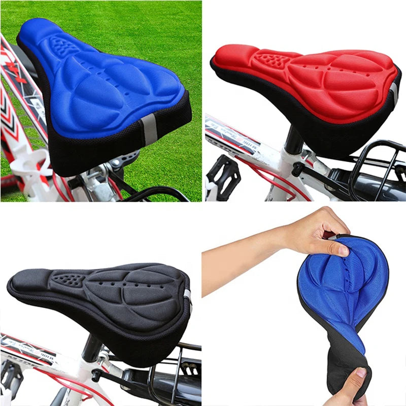 3D Bike Saddle Cover, Breathable Comfort Foam Seat Cushion for Cycling, Super Soft Bicycle Seat Pad for Men Women Bicycle Seat Oasis Select