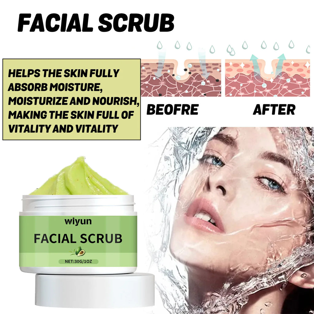 WIYUN Facial Exfoliating Scrub Cream – Brighten & Clarify 30g