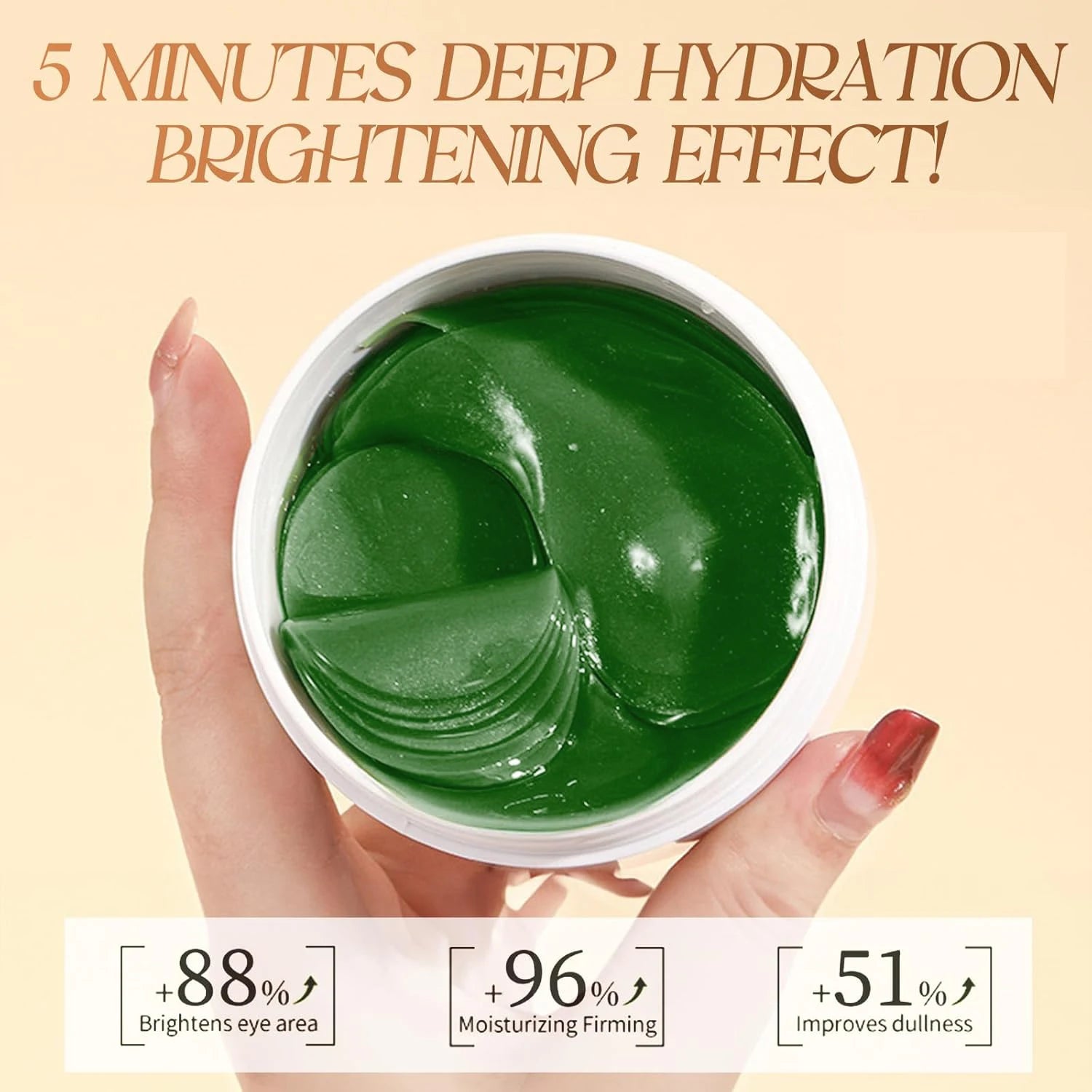Seaweed Crystal Eye Masks – Collagen & Hyaluronic Acid, 60 Pcs Eye Gel Mask Oasis Select