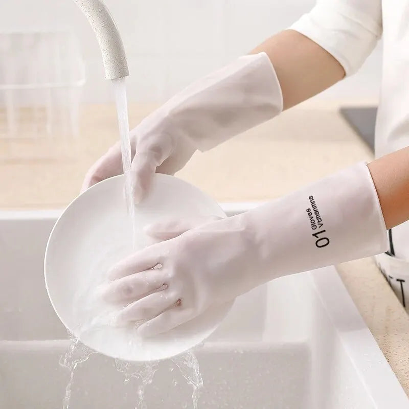 Waterproof Housework Cleaning Gloves Kitchen Cleaning Latex Laundry Dishwashing Gloves Wear Resistant Rubber Gloves Oasis Select