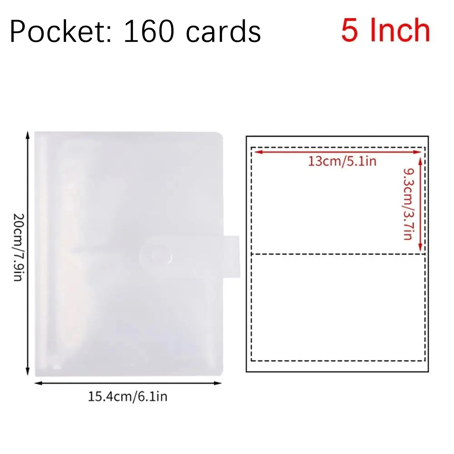 Photo album with 80/160 slots, Polaroid card holder, 3-7 inch jewelry storage card holder, idol star photo collection. Oasis Select 5 Inch-160 Cards