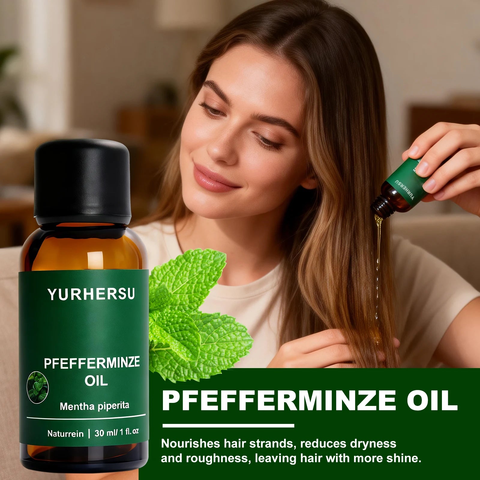 Pure Peppermint Essential Oil 30ml – Focus, Clarity & Cooling Pure Essential Oil Oasis Select