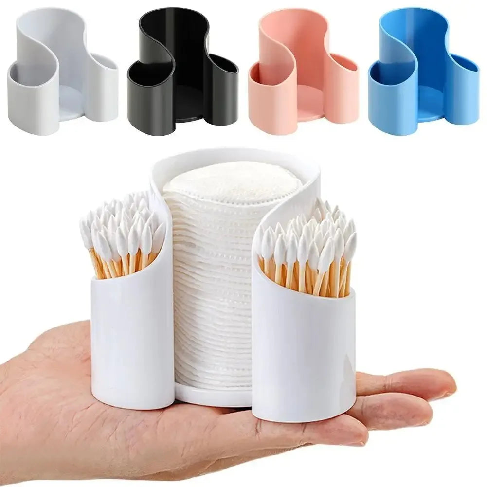 2-in-1 Dental Floss & Cotton Storage Box Countertop Organizer Bathroom Storage Organizer Oasis Select