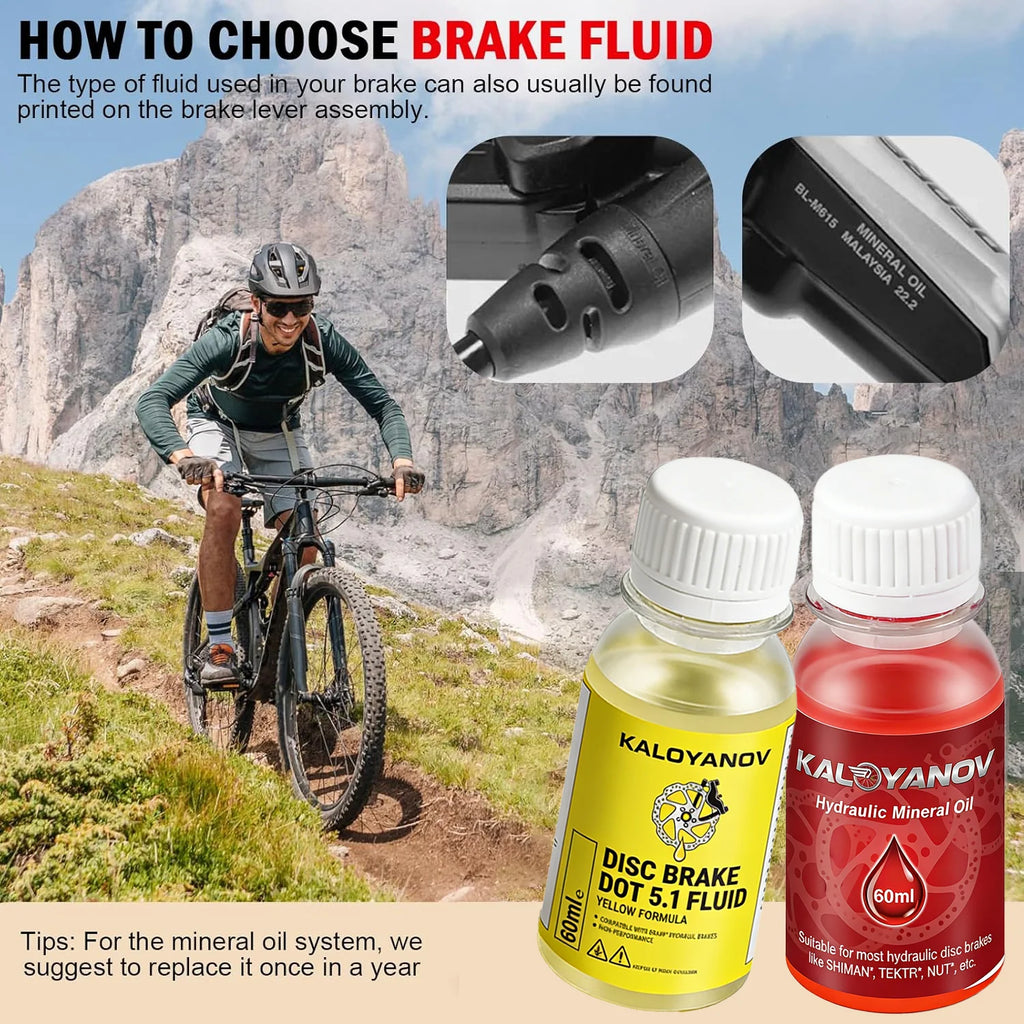Cycling Universal Bicycle Hydraulic Disc Brake Bleed Kit MTB Road Bike Mineral DOT Oil Fluid Change Maintenance Repair Tools Set Oasis Select