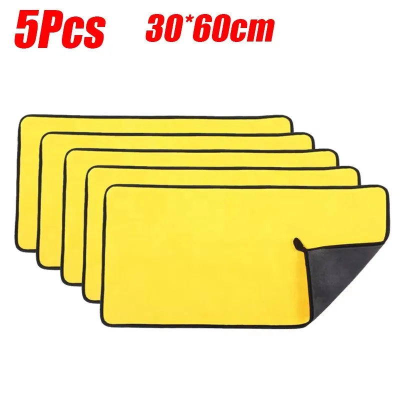 1/2/5Pcs Car Cleaning Cloth Professional Cleaning Car Wiping Microfiber Towel Car Wash Towel Accessories Oasis Select 5pcs 30x60